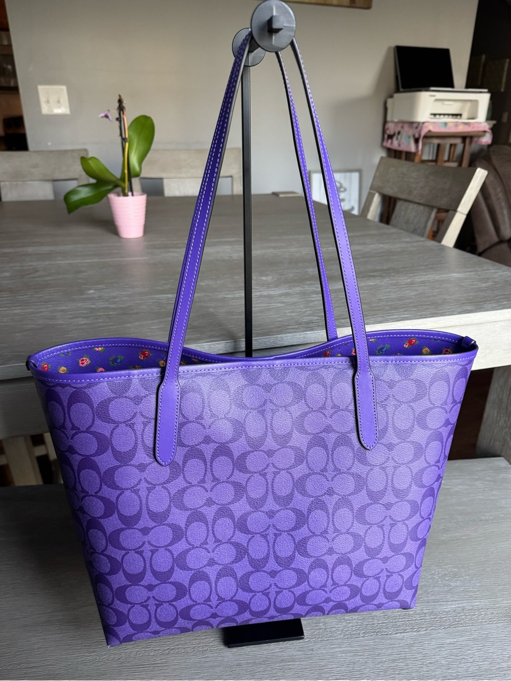 Reversible COACH City Tote PURPLE - RARE & HTF! - Picture 4 of 13